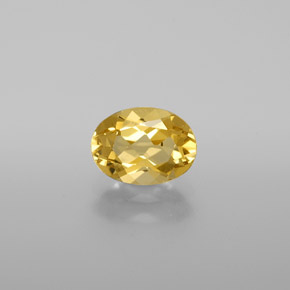 Berilo dourado amarelo natural 1,19ct, corte oval, VVS-VS