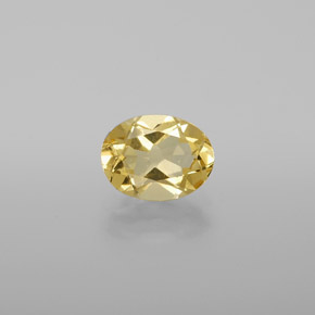 Berilo dourado amarelo natural 1,10ct, corte oval, VVS-VS