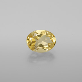 Berilo dourado amarelo natural 1,10ct, corte oval, VVS-VS