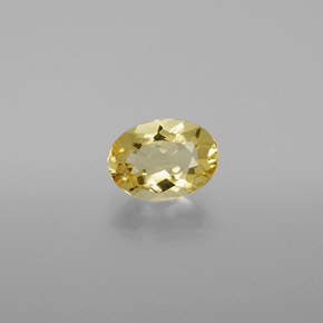 Berilo Dourado Amarelo Natural 0.91ct, Corte Oval, VVS