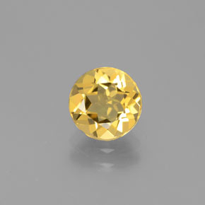 Berilo dourado amarelo natural 1,21ct, corte redondo, VVS