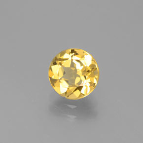 Berilo dourado amarelo natural 1,21ct, corte redondo, VVS