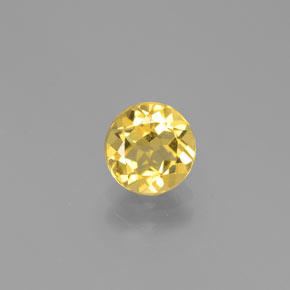 Berilo dourado amarelo natural 0,82ct, corte redondo, VVS-VS