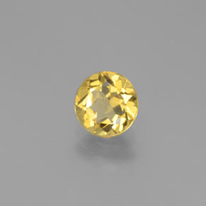 Berilo dourado amarelo natural 0,82ct, corte redondo, VVS-VS