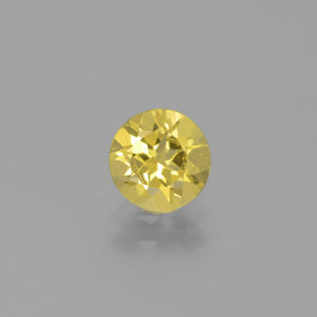 Berilo dourado amarelo natural 0,61ct, corte redondo, VS