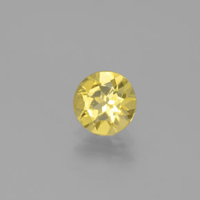 Berilo dourado amarelo natural 0,61ct, corte redondo, VS