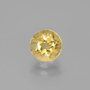 Berilo dourado amarelo natural 1,39ct, corte redondo, VVS-VS