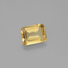 Berilo dourado amarelo natural 2,11ct, corte esmeralda, VS