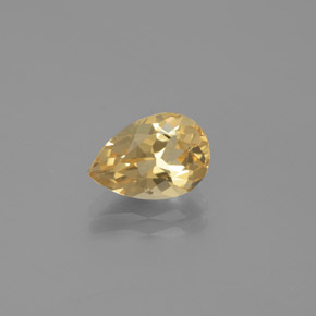 Berilo dourado amarelo natural 1,93ct, formato de pêra, VVS-VS