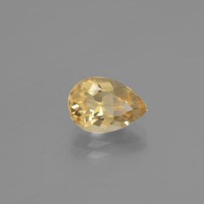 Berilo dourado amarelo natural 1,93ct, formato de pêra, VVS-VS