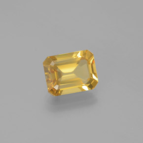 Berilo dourado amarelo natural 2,26ct, corte esmeralda, VVS-VS