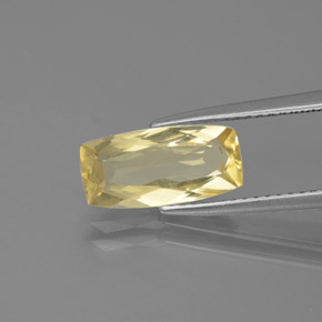 Berilo dourado amarelo natural 1,75ct, almofada cortada, VS