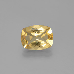 Berilo dourado amarelo natural 2,28ct, almofada cortada, VS
