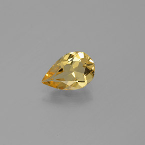 Berilo dourado amarelo natural 0,97ct, formato de pêra, VVS-VS