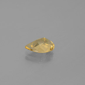 Berilo dourado amarelo natural 1,02ct, formato de pêra, VVS-VS