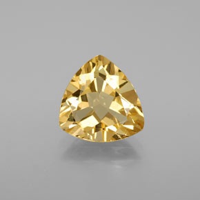 Berilo dourado amarelo natural 3,44ct, trillion, VS