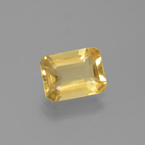 Berilo dourado amarelo natural 1,47ct, corte esmeralda, VS