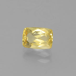 Berilo Dourado Amarelo Natural 0.89ct, Almofada cortada, VVS-VS