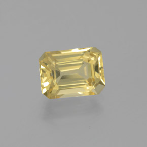 Berilo Dourado Amarelo Natural 1.74ct, Corte Esmeralda, VVS