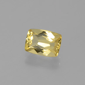 Berilo Dourado Amarelo Natural 0.87ct, Almofada cortada, VVS-VS