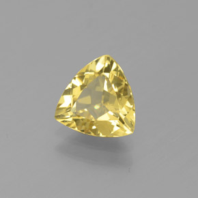 Berilo dourado amarelo natural 0,86ct, trillion, VVS-VS