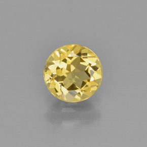 Berilo dourado amarelo natural 0,82ct, corte redondo, VVS-VS