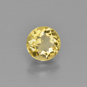 Berilo dourado amarelo natural 0,82ct, corte redondo, VVS-VS