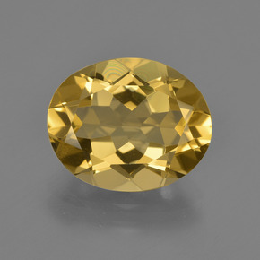 Berilo dourado ouro natural 3,88ct, corte oval, VVS