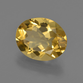 Berilo dourado ouro natural 3,88ct, corte oval, VVS