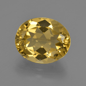 Berilo dourado ouro natural 4,89ct, corte oval, VS