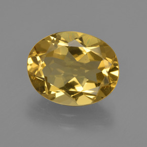 Berilo dourado ouro natural 4,23ct, corte oval, VS