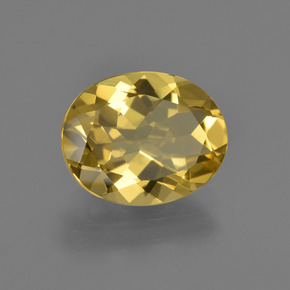 Berilo dourado amarelo natural 2,99ct, corte oval, VVS