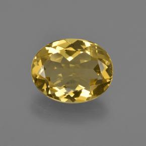 Berilo dourado amarelo natural 2,83ct, corte oval, VS