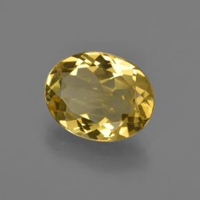 Berilo dourado amarelo natural 2,83ct, corte oval, VS