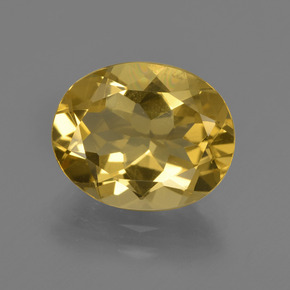 Berilo Dourado Amarelo Dourado Natural 4.30ct, Corte Oval, VS