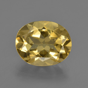 Berilo dourado ouro natural 4,20ct, corte oval, VVS-VS