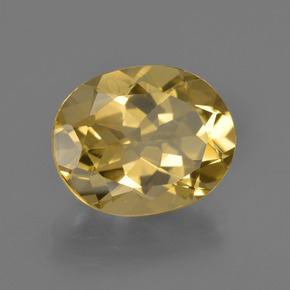 Berilo dourado ouro natural 4,20ct, corte oval, VVS-VS