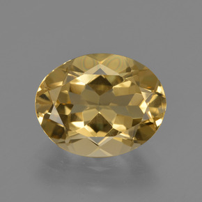 Berilo dourado ouro natural 3,17ct, corte oval, VVS