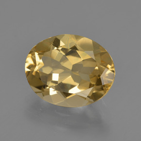 Berilo dourado ouro natural 3,17ct, corte oval, VVS