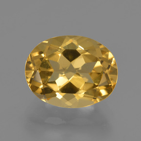 Berilo Dourado Amarelo Dourado Natural 3.57ct, Corte Oval, VVS