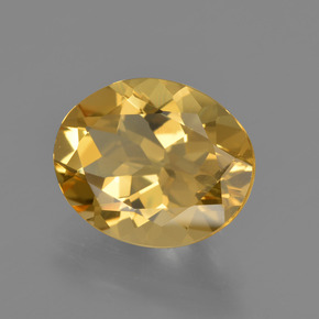 Berilo dourado ouro natural 3,06ct, corte oval, VVS
