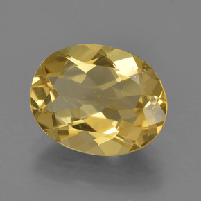 Berilo Dourado Amarelo Dourado Natural 2.93ct, Corte Oval, VVS-VS