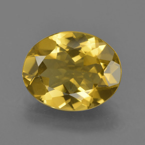 Berilo dourado amarelo natural 2,89ct, corte oval, VVS