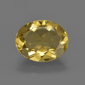 Berilo dourado dourado natural 2,58ct, corte oval, VS