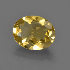 Berilo dourado dourado natural 2,58ct, corte oval, VS