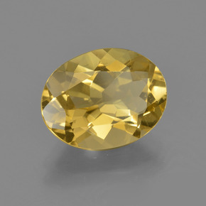 Berilo dourado amarelo natural 2,88ct, corte oval, VVS-VS