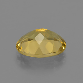 Berilo dourado amarelo natural 2,88ct, corte oval, VVS-VS