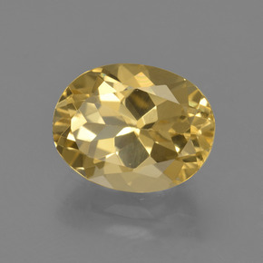 Berilo dourado ouro natural 3,35ct, corte oval, VVS-VS
