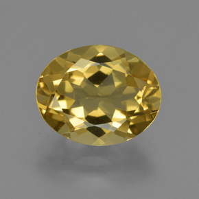 Berilo dourado amarelo dourado natural 2,99ct, corte oval, VVS