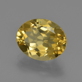 Berilo dourado amarelo dourado natural 2,99ct, corte oval, VVS